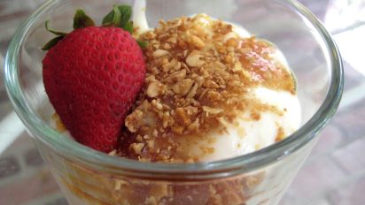 Greek Yogurt With Honey Fruit And Granola Recipe Food Com This season, we have tons of easy and delicious favorites to share. greek yogurt with honey fruit and granola