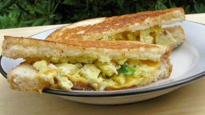 Bacon And Egg Breakfast Grilled Cheese Recipe Food Com