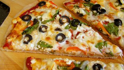 Mediterranean Greek Pizza Recipe Greek Food Com