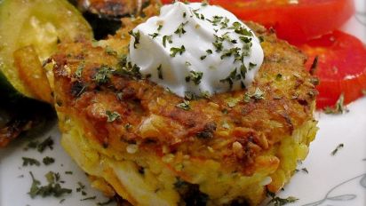 Chickpea And Tuna Cakes With Lemon Cream Recipe Food Com