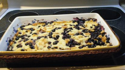 Blueberry Bread Pudding With Custard Sauce Recipe Dessert Food Com Blueberry Bread Pudding With Custard Sauce Recipe Dessert Food Com