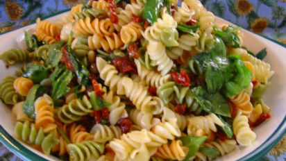 Spinach Tomato Pasta Salad Recipe Food Com