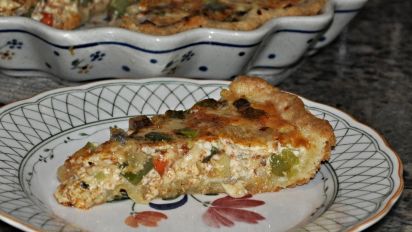 Garden Vegetable Quiche With A Cream Cheese Crust Recipe Food Com