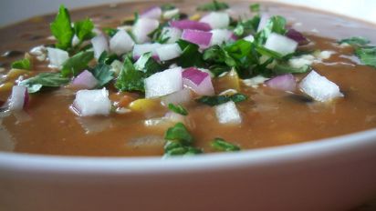 Smoky Refried Bean Soup Recipe Food Com This clean eating refried bean soup is perfect for a last minute meal! smoky refried bean soup