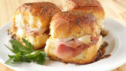 Sweet Ham And Swiss Sliders Recipe Food Com
