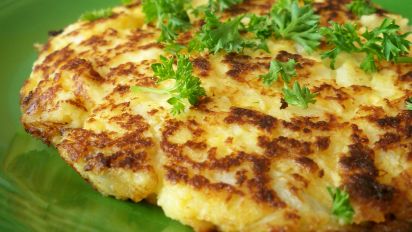 Cauliflower Cheese Patties Recipe Food Com Cut cauliflower into florets & cook in boiling water until tender about 10 minutes. cauliflower cheese patties