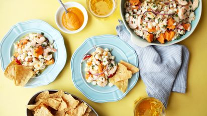 Peruvian Mixed Cebiche Ceviche Mixto Recipe Food Com