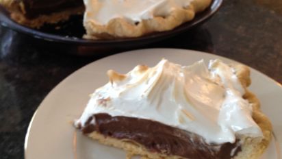Best Ever Chocolate Pie With Seven Minute Frosting Recipe Food Com