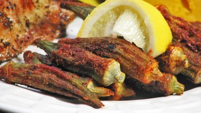 Spicy Roasted Okra Recipe Food Com