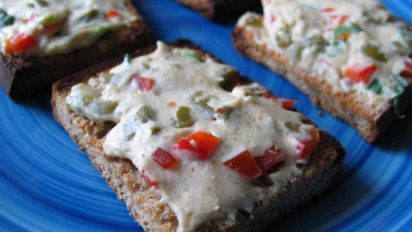 Spanish Olive Cream Cheese Canapes Zwt 8 Recipe Food Com