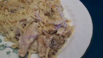 Turkey Chicken Tetrazzini Recipe Food Com This turkey tetrazzini is a creamy baked pasta with a homemade sauce, shredded turkey, spaghetti and a golden cheesy crust! turkey chicken tetrazzini