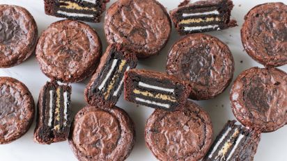 Oreo And Peanut Butter Brownie Cupcakes Recipe Food Com