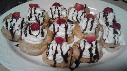 Hazelnut Nutella Filled Cream Puffs Recipe Food Com Cut the tops off of the puffs with a serrated knife. hazelnut nutella filled cream puffs