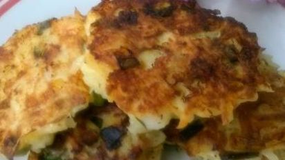 Crab Prosciutto Green Onion Potato Cakes 5fix Recipe Food Com