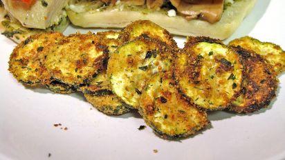 Greek Style Baked Zucchini Chips Recipe Food Com