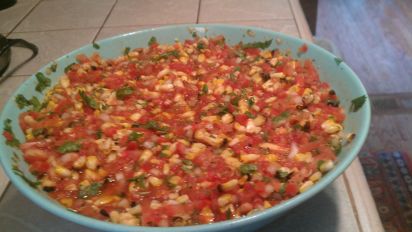 Roasted Corn Chipotle Tomato Pico De Gallo Recipe Food Com