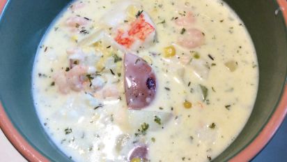 Crab Shrimp Potato Chowder Recipe Food Com