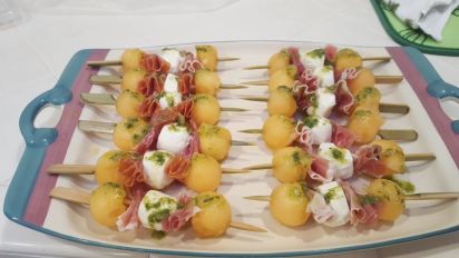 Melon Prosciutto And Fresh Mozzarella Skewers Recipe Food Com