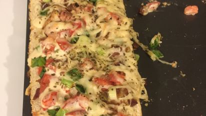 Chicken Bacon Alfredo Bread Boat Recipe Food Com