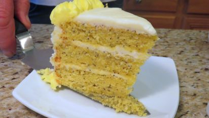 Lemon Poppyseed Cake With Lemon Cream Cheese Frosting Recipe