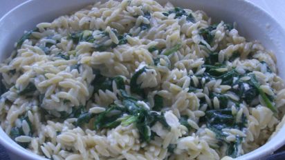 Creamy Orzo And Spinach Recipe Food Com