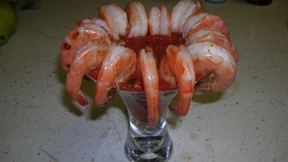 Peel And Eat Shrimp With Spicy Cocktail Sauce Recipe Food Com