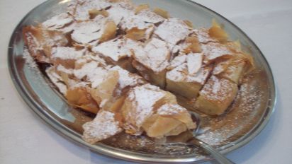 Bougatsa Greek Cream Filled Phyllo Pastries Recipe Food Com