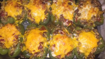 Classic Rice Beef Stuffed Bell Peppers Recipe Food Com Use peppers in place of high calorie wraps that have very little nutritional value. classic rice beef stuffed bell peppers