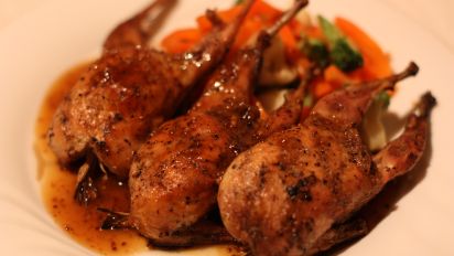 Bbq Quail With Honey Mustard Dressing Recipe Food Com