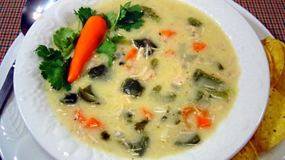 Chicken Poblano Chowder Recipe Mexican Food Com