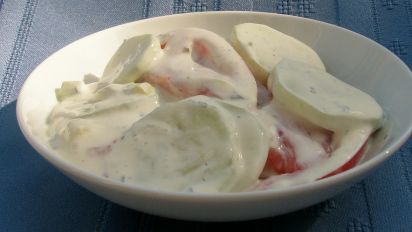 German Cucumber Salad With Sour Cream Recipe Food Com