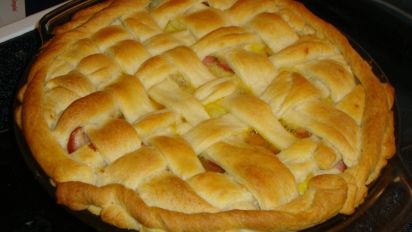 Pie A La Italiana Aka Hot Dog Pie Recipe Food Com