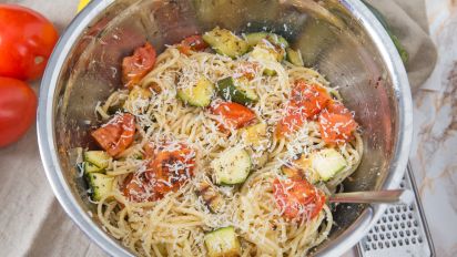 Grilled Summer Squash And Tomatoes With Angel Hair Pasta Recipe Food Com