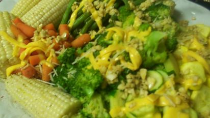 Steamed Vegetable Platter With Lemon Garlic Dressing Recipe Food Com If you are counting your carbs, be sure to recalculate the macros, as they will be changed as a result! steamed vegetable platter with lemon garlic dressing