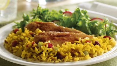 Chicken And Rice Skillet With Cranberries Recipe Food Com