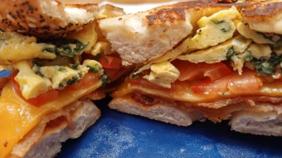 Inside Out Everything Bagel Sandwich Recipe Food Com