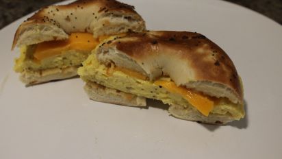 Egg And Cheese Bagel Breakfast Sandwich Recipe Food Com
