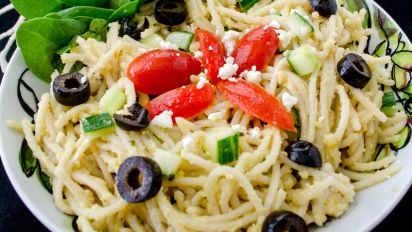 Garlic Hummus Pasta Recipe Food Com