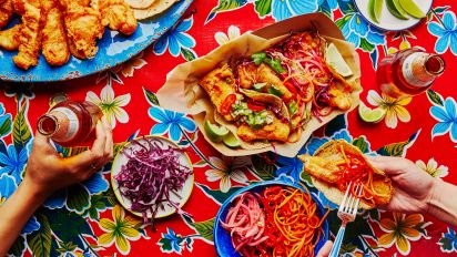 Crispy Corn And Beer Battered Fish Tacos Recipe Food Com