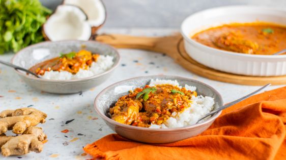Broiled Tilapia With Thai Coconut- Curry Sauce