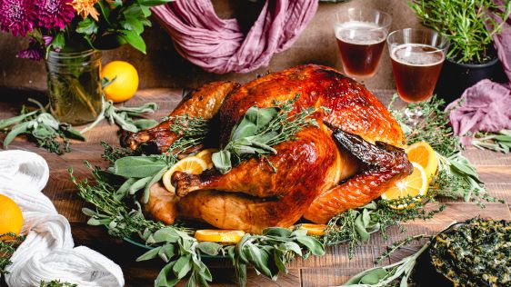 Honey-Brined, Herb-Roasted Turkey