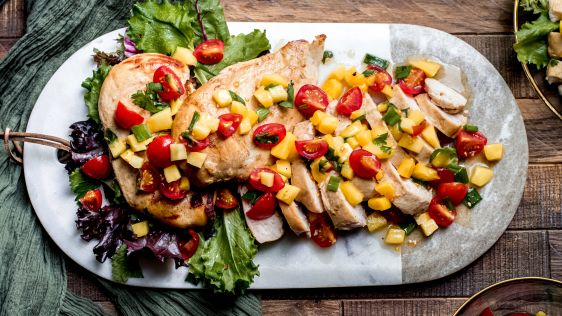 Garlic-Lime Chicken with Mango Salsa