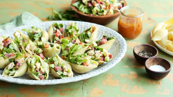 Italian Chopped Salad in Shells
