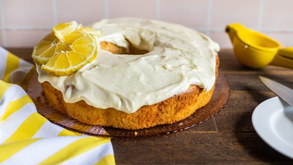 Meyer Lemon Cake With Lemon-Cream Cheese Frosting