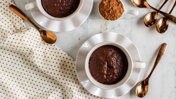 Wacky Vegan Microwave Chocolate Cake for One