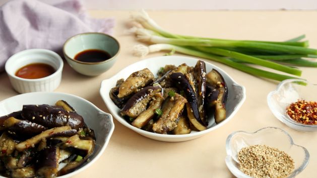 Gaji-Namul (Eggplant Banchan)
