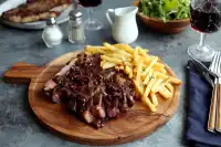 Entrecote with Port Wine-Shallot Confit recipe