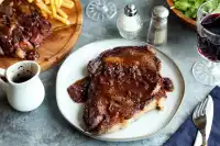 Entrecote with Port Wine-Shallot Confit recipe