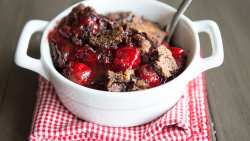 three-ingredient cherry dump cake