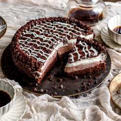 black tie mousse cake